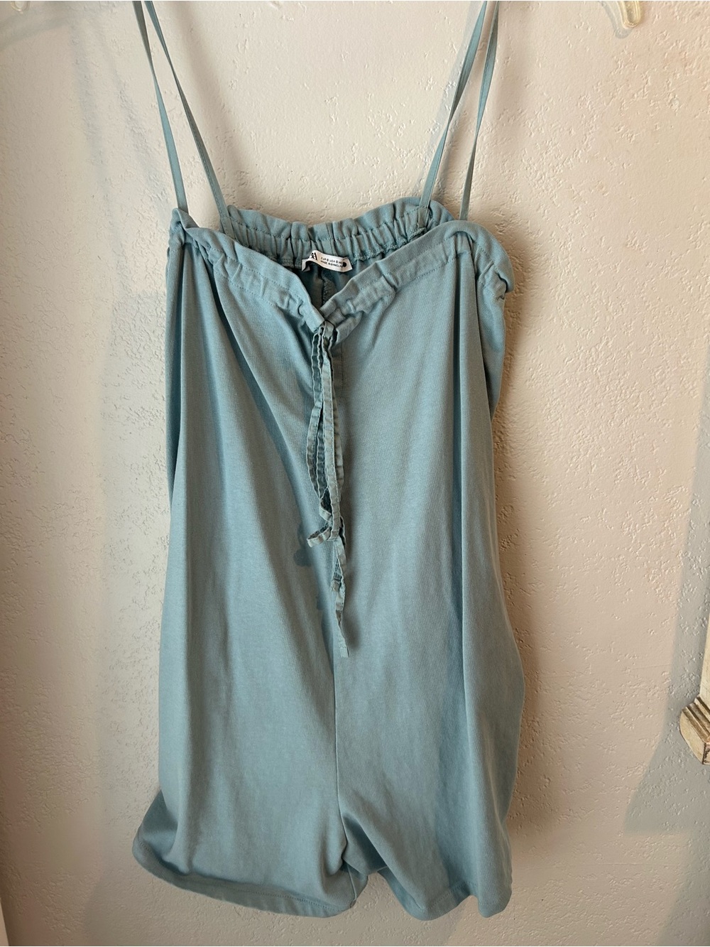 Light Blue Spaghetti-Strap Romper